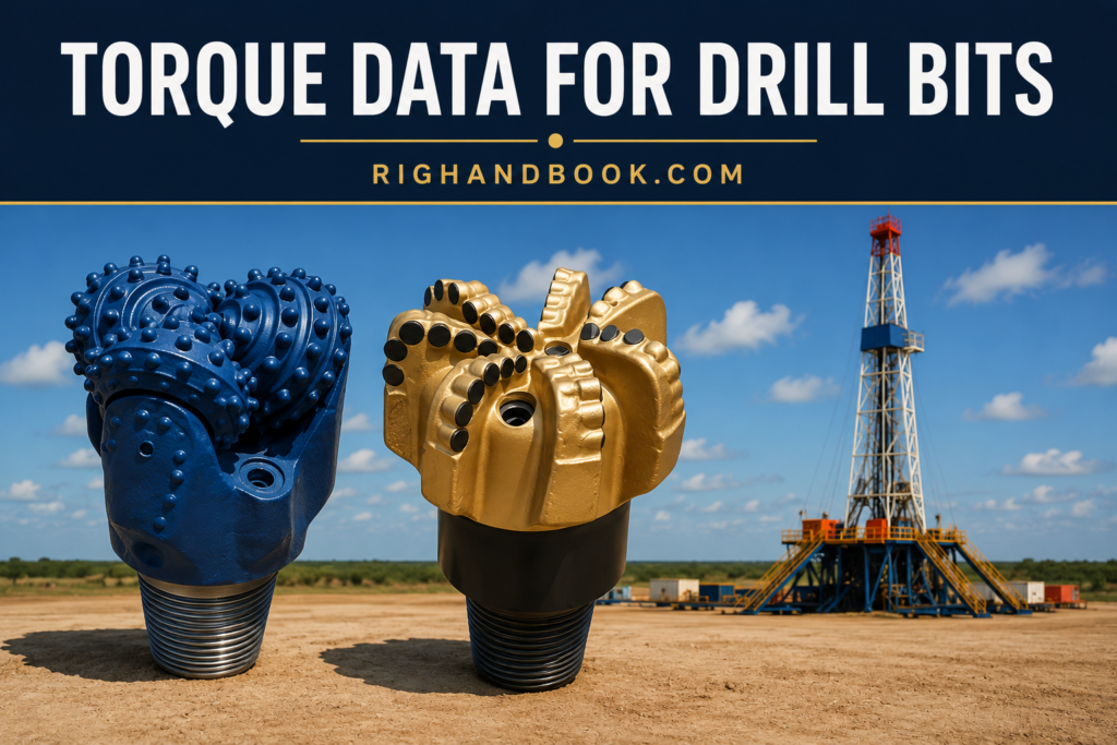 Drilling bit torque tables